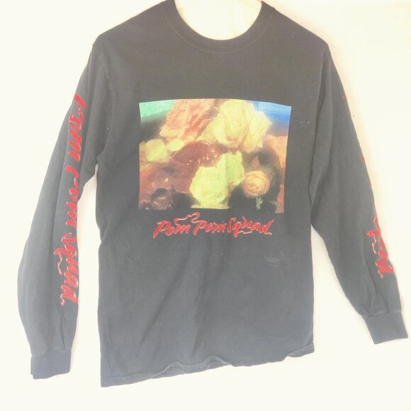 POM POM SQUAD Death of a Cheerleader long sleeved t shirt top Gildan size Read